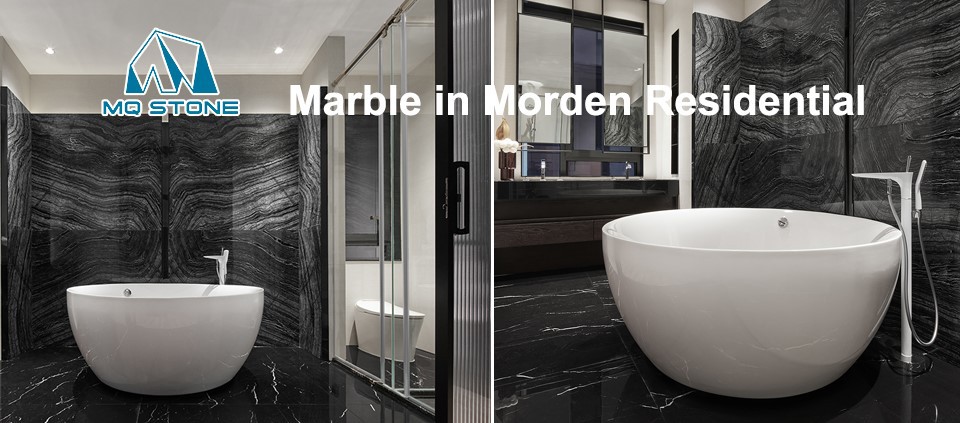Silver Wave Marble Bathroom Wall Tiles