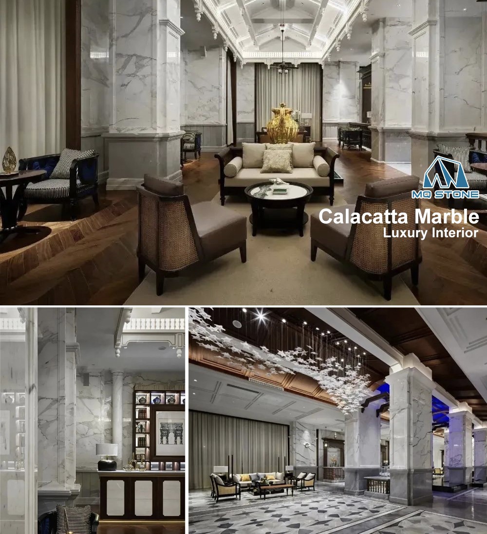 लक्जरी होटल के लिए कैलाकाटा मार्बल फर्श और कॉलम टाइलें