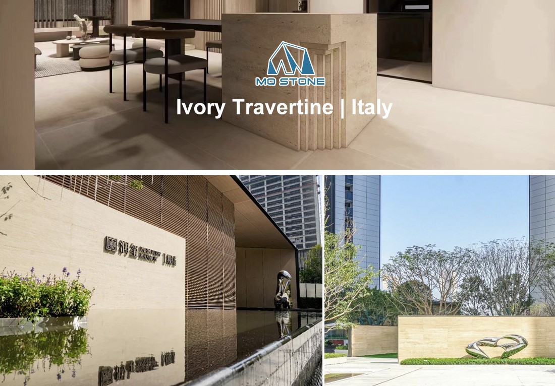 로마노 화이트 석회화 벽 클래딩 프로젝트-MQ STONE