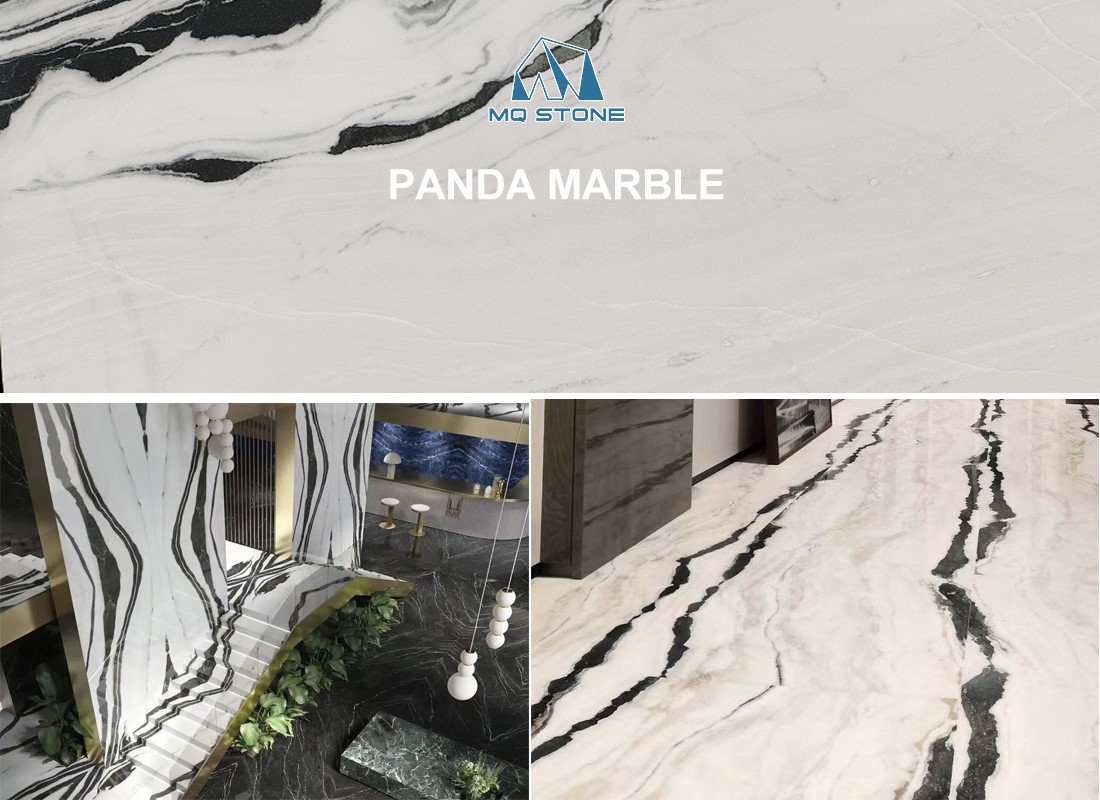 Carreaux de sol et de mur en marbre de Panda pour les projets de villas