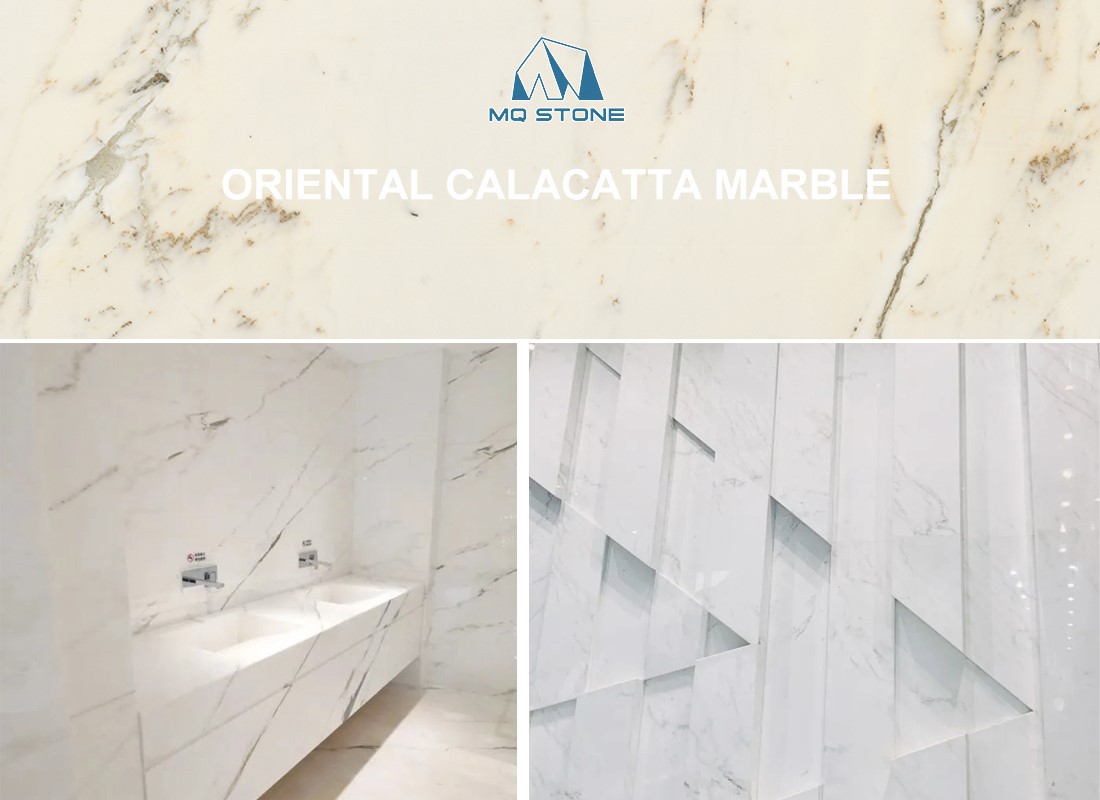 Projets de plans de travail et de carrelages en marbre Calacatta oriental