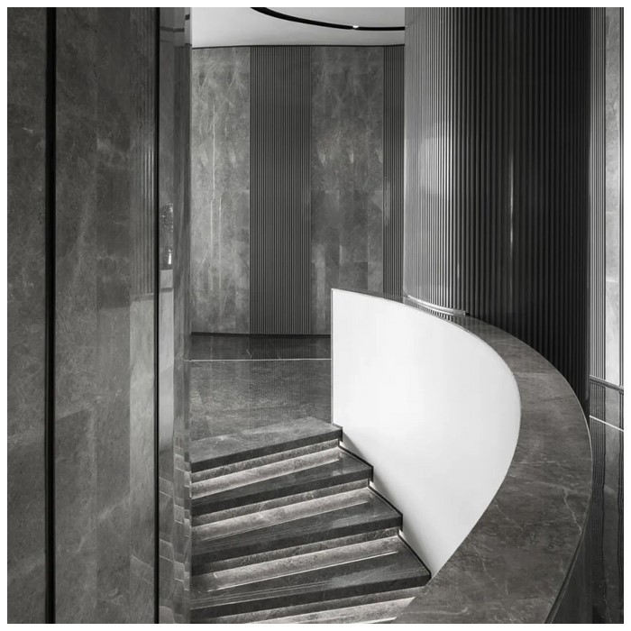 Escaliers en marbre gris Emperador Projets