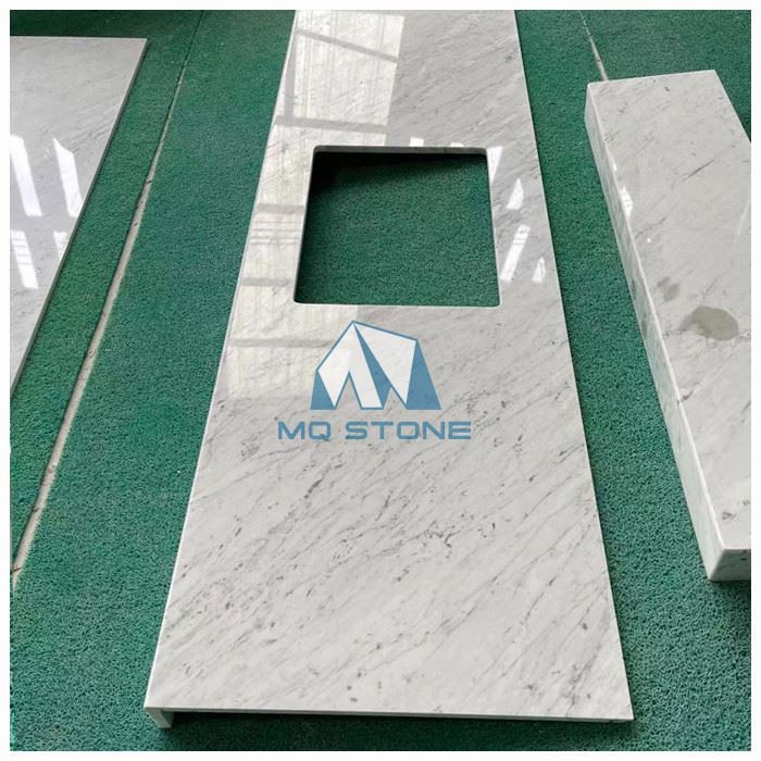 PREFAB WHITE CARRARA MARBLE COUNTERTOPS
