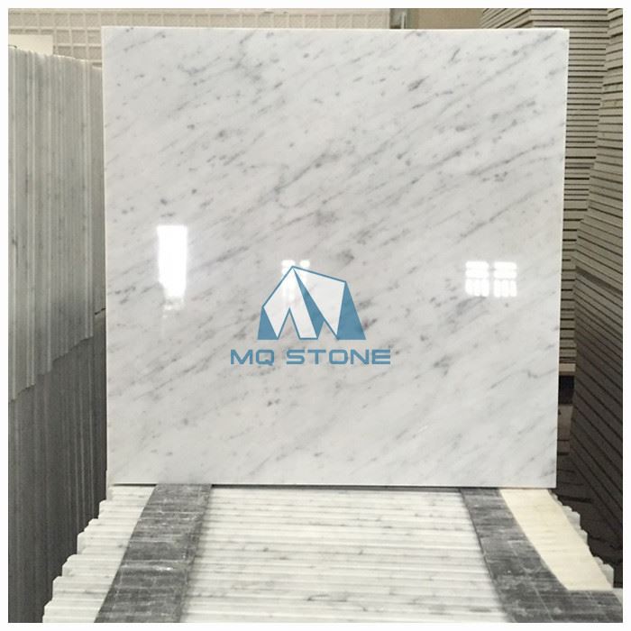 White And Grey Marble Bianco Carrara Tiles