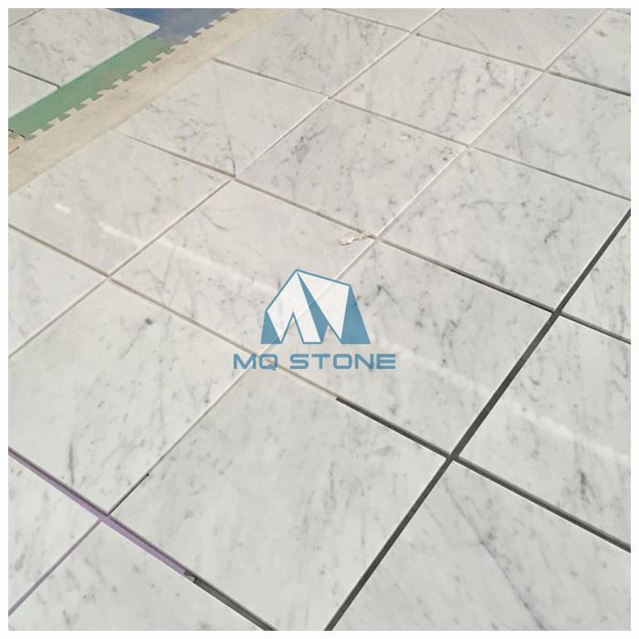 White and Grey Bianco Carrara Marble Tile